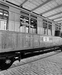 858295 Afbeelding van het rijtuig nr. B 119 van N.C.S. uit 1902 in het Nederlands Spoorwegmuseum (Maliebaanstation) aan ...